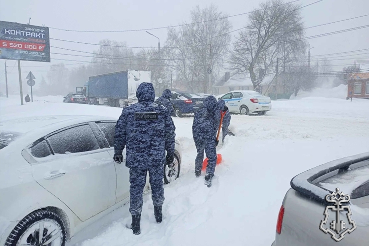 Росгвардейцы продолжают оказывать содействие водителям, попавшим в затруднительные ситуации на дорогах в Тульской области